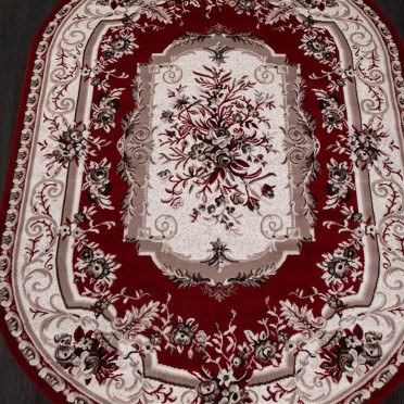 Ковер 5439 - RED - Овал - коллекция GAVANA