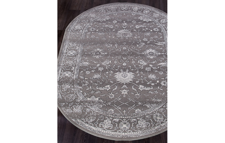 Ковер 03761A - GREY / GREY Овал ARMINA