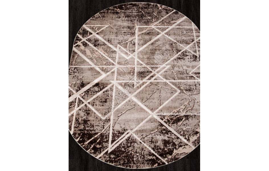 Ковер 04035B - DARK BROWN - Овал - коллекция ARMINA