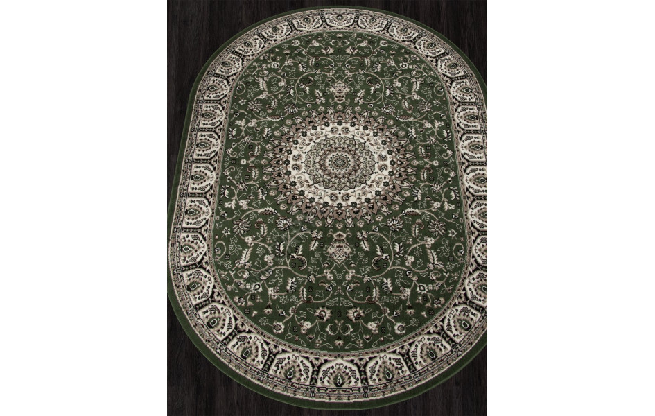 Ковер D409 - GREEN - Овал - коллекция GAVANA