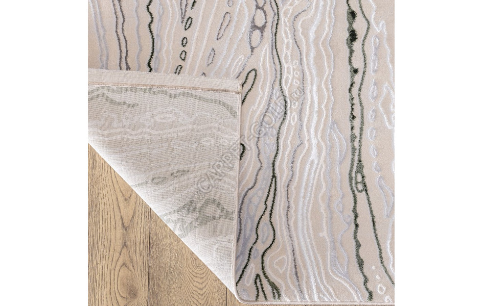 КОВРЫ ДИЗАЙН F592AY ЦВЕТ BEIGE / D.GREEN