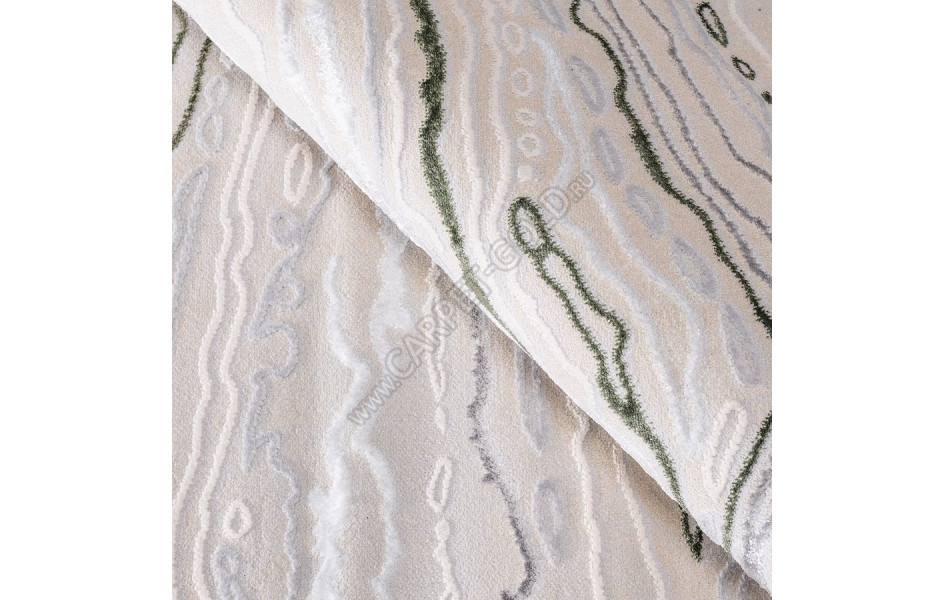 КОВРЫ ДИЗАЙН F592AY ЦВЕТ BEIGE / D.GREEN