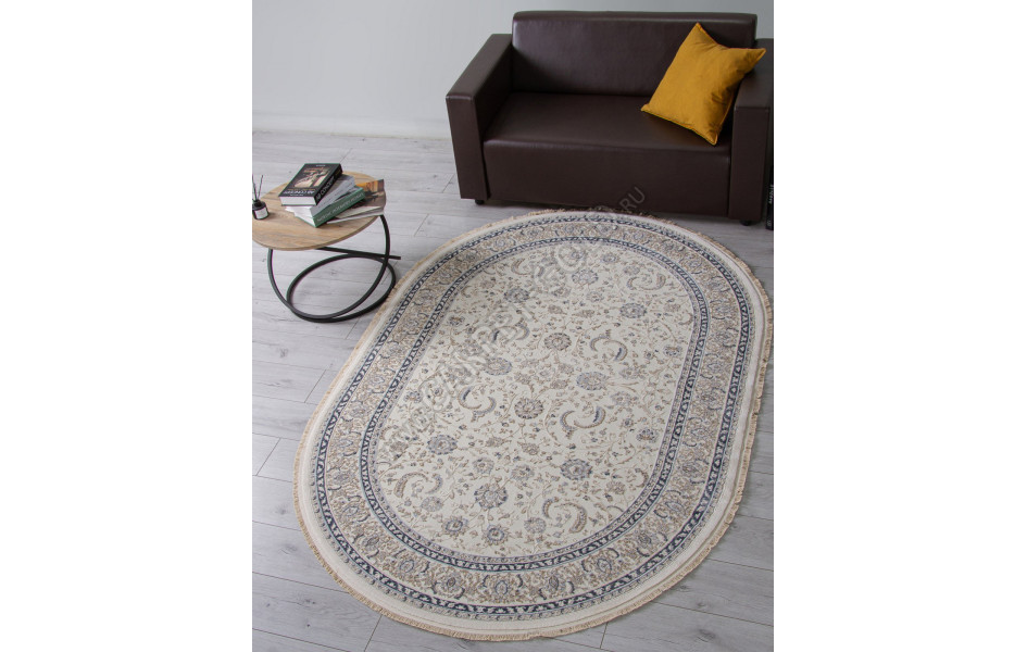 Ковер 35848Z - CREAM / CREAM - Овал - коллекция MELODY