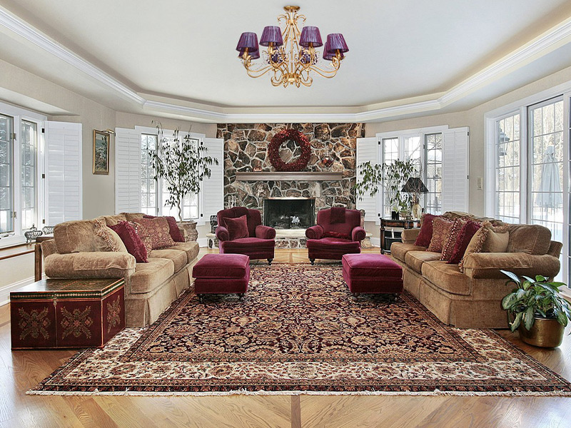 Ковер в дорогом интерьере