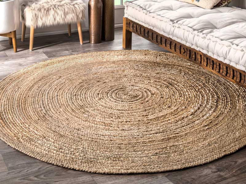 Ковры с основой из джута в интерьере